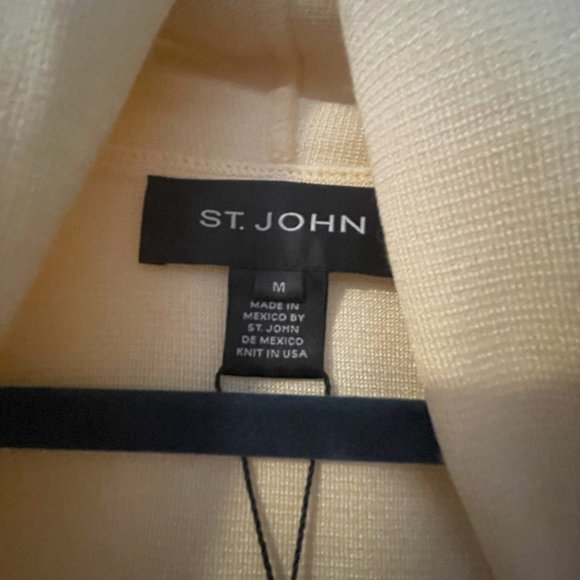 St. John Chiffon Yellow Cardigan size M NWT - Picture 3 of 4